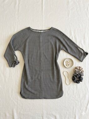 Max Studio Gray Knit Boatneck Tunic Dress Size Medium
